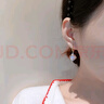 新中式平安如意鎖貓眼石耳環(huán)小眾感耳飾鑲鉆耳扣氣質(zhì)七夕禮物 金色 曬單實(shí)拍圖