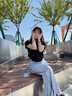 名創(chuàng)優(yōu)品（MINISO）冰絲褲女夏季薄款防曬2025新款高腰垂感闊腿褲休閑直筒透氣運(yùn)動(dòng)褲 【冰絲防曬直筒褲】淺綠色 S 【高腰開(kāi)叉闊腿設(shè)計(jì) 顯腿長(zhǎng)】 曬單實(shí)拍圖
