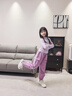 moonkids女童速干長(zhǎng)袖T恤2025秋季新款兒童防曬運(yùn)動(dòng)上衣半拉鏈訓(xùn)練打底衫 19579紫色運(yùn)動(dòng)衣 120 cm 曬單實(shí)拍圖