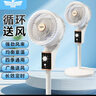 新飛空氣循環(huán)扇電風扇家用風扇臺式搖頭小風扇立式換氣扇輕音電扇節(jié)能大風量落地扇 2501機械-八字白配UV金(加底板)（循環(huán)扇） 曬單實拍圖