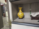 PHTY博古架擺件工藝品高級感輕奢高檔景德鎮(zhèn)陶瓷器花瓶客廳插花中式裝 黃牡丹賞瓶[送木底座] 曬單實拍圖