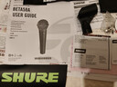 SHURE舒爾 BETA58A SM58S 有線動圈話筒K歌直播吉他彈唱演出錄音麥克風(fēng) BETA58A 官方標配(不帶線) 曬單實拍圖