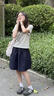 哥瑞美日系休閑松緊半身裙短裙女2025春夏季新款百搭顯瘦寬松休閑運動裙 藏青色 L 【建議105-120斤】 曬單實拍圖