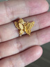 周大福小版金絲羽蝶蝴蝶黃金吊墜女(工費(fèi):380計(jì)價(jià))EOF1374七夕節(jié) 足金 約2.80g 曬單實(shí)拍圖