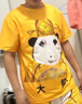 oein 龍圖衣服龍袍睡衣皇上大膽搞笑衣服宿舍惡搞套裝薄款沙灘短袖褲 【L/105-120斤】大膽龍圖套裝 男女同款(上衣+短褲）兩件套 曬單實(shí)拍圖