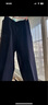 無(wú)印良品（MUJI）女式 易干彈力泡泡紗錐形褲褲子女款休閑褲25年夏季 女裝BE1V3A5S 藏青色 XL (165/74A) 曬單實(shí)拍圖