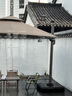紫葉戶(hù)外遮陽(yáng)傘庭院傘帶燈別墅花園陽(yáng)臺室外擺攤傘太陽(yáng)能燈大型遮陽(yáng)傘 3米方形【配370斤水箱】 曬單實(shí)拍圖