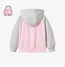 斐樂(lè )斐樂(lè )童裝兒童休閑運動(dòng)上衣2024夏季小童女童針織連帽外套 清秀粉-PK 130 曬單實(shí)拍圖