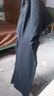 微喇牛仔褲男美式高街寬松直筒黑色半松緊腰純色百搭休閑長褲子男 黑色 M （適合95-110斤） 曬單實拍圖