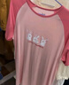 貓人女童睡裙莫代爾兒童睡衣夏季薄款女孩大童家居服 可愛兔兔  140  曬單實拍圖