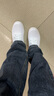 李寧（LI-NING）休閑鞋男子小白鞋復古潮流低幫舒適透氣耐磨運動(dòng)休閑板鞋子男 曬單實(shí)拍圖