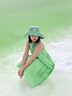 多菲尼森防曬漁夫帽女夏薄款遮臉大檐帽夏日多巴胺清新甜美遮陽(yáng)帽戶(hù)外帽子 綠色雙面格紋漁夫帽 曬單實(shí)拍圖