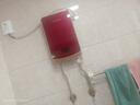 哈博 防電墻即熱式電熱水器 智能變頻恒溫超薄速熱免儲水家用商用直熱淋浴洗澡 8800W 玉璽紅 曬單實拍圖