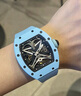 CRONUSART克洛斯男士機械手表鏤空全自動(dòng)時(shí)尚鏤空男款腕表情人節禮物送男友 海灣藍 曬單實(shí)拍圖