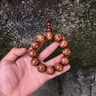 研檀正宗海南黃花梨手串紋鬼臉對(duì)眼虎皮紋油梨老料男女把件交玩佛珠 海黃油梨對(duì)眼20mm*12顆【臻品】 曬單實(shí)拍圖