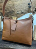 ANYSMIC奢侈高檔品牌托特包女真皮女包慵懶風(fēng)植鞣牛皮大容量單肩包斜挎包 棕色 曬單實(shí)拍圖