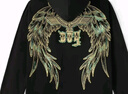 BOY LONDON【燦若繁星】秋情侶外套重工連帽開衫衛(wèi)衣N06904 黑色七彩翅膀 S 曬單實拍圖
