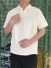 倉石一樹 KAZUKI KURAISHI倉石一樹潮牌V領(lǐng)商務(wù)polo衫男士短袖2025年夏季新款百搭休閑上衣 白色 XL 曬單實(shí)拍圖