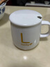 安俊晟陶瓷杯耐高溫馬克杯帶蓋勺家用茶杯咖啡杯學(xué)生杯子陶瓷辦公創(chuàng)意 白色-【杯蓋勺】 曬單實(shí)拍圖