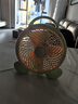 駱駝電風(fēng)扇家用桌面小風(fēng)扇循環(huán)扇臺式電扇迷你轉頁(yè)扇制冷臥室學(xué)生宿舍辦公室大風(fēng)力 轉頁(yè)小提手-綠色 單機+3米延長(cháng)線(xiàn) 曬單實(shí)拍圖