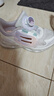 特步（XTEP）兒童童鞋女童減震旋雙開(kāi)窗透氣旋鈕扣跑鞋 新白色/水粉色 31碼 曬單實(shí)拍圖