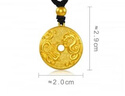 周生生古法黃金項鏈 足金龍鳳古錢(qián)平安扣吊墜繩鏈款90891Z計價(jià)5.55克 曬單實(shí)拍圖