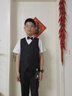 羅蒙兒童禮服男童西裝套裝花童馬甲三件套鋼琴畢業(yè)演出服小主持人西服 黑色馬甲四件套長褲 160 曬單實拍圖