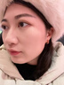 Jay 2025新款方形酒紅色耳環(huán)女百搭耳釘520送女朋友老婆禮物 曬單實拍圖