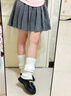 針織襪套秋冬保暖中筒y2k外穿原宿風(fēng)辣妹日系學(xué)院風(fēng)堆堆襪女襪套 白色 均碼 /40CM堆堆襪 曬單實(shí)拍圖