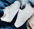 adidas NIZZA PLATFORM厚底增高運動帆布鞋男女阿迪達斯三葉草   白   38 曬單實拍圖