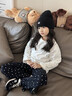 moonkids女童洋氣微喇褲子2025春夏新款兒童波點(diǎn)喇叭褲韓版小女孩長褲夏裝 18361黑色波點(diǎn)喇叭褲 110 cm 曬單實(shí)拍圖