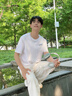 回力純棉t恤男夏季透氣舒適短袖打底上衣青少年簡(jiǎn)約日常正肩半袖男士 【100%純棉】白色(順意字簽) L /175(回力潮牌品質(zhì)保障) 曬單實(shí)拍圖
