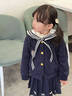 可英 GOWINBABY學(xué)院風(fēng)女童套裝時(shí)尚2025春秋款女孩洋氣春裝女寶甜可愛美兩件套裙 藍(lán)色(海軍領(lǐng)可拆卸) 130 （適合身高120cm-130cm） 曬單實(shí)拍圖