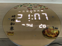 摩門（Momen） 電子LED掛鐘表客廳掛墻智能夜光聲控萬年歷溫度星期時尚電子表 柿柿如意 30cm 功能款【12英寸】 曬單實拍圖