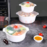 Boelter微波爐碗加熱專用器皿熱飯容器泡面碗飯盒塑料帶蓋湯碗 三件套【大+中+小】 曬單實(shí)拍圖