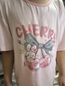 真維斯女童睡衣夏季兒童莫代爾家居服兩件套小女孩休閑夏款舒適寬松套裝 【撞色款】粉/櫻桃與兔 140 曬單實拍圖