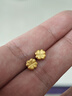 中國黃金（CHINA GOLD）黃金耳釘女足金四葉草耳釘耳環(huán)七夕情人節(jié)禮物送女友老婆 【經(jīng)典款式】四葉草耳釘約0.9g 曬單實拍圖