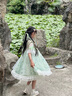WVD國際品牌漢服女童洋裝夏季2025新款兒童唐裝超仙中國風(fēng)夏款古風(fēng)公主裙子 綠色 綠色 100 曬單實拍圖