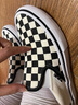 VANS范斯官方 經(jīng)典款Slip-On經(jīng)典一腳蹬鞋帆布鞋 黑白棋盤格  41  曬單實拍圖