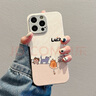 圣圖朗小羊皮可愛(ài)熊貓適用phone15promax蘋(píng)果14手機殼新款16pro情侶12男女生防摔11磨砂硅膠13全包保護套 小羊皮 -杏白底四只貓咪Lucky iPhone 15 Pro 曬單實(shí)拍圖