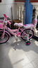鑫旺彤自行車(chē)兒童3-6-10歲單車(chē)男女童輕便腳踏車(chē)輔助輪5歲女孩車(chē)公主車(chē) 粉色【加寬加大坦克輪】 16寸 適合身高105-125cm 曬單實(shí)拍圖