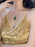 LAST KISS新中式玉髓無(wú)事牌吊墜項(xiàng)鏈女2025新款潮925銀綠色毛衣鏈送生日禮 迷你無(wú)事牌項(xiàng)鏈 曬單實(shí)拍圖
