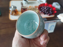 蘇氏陶瓷（SUSHI CERAMICS）汝窯冰花釉禪悟杯開片養(yǎng)金線個(gè)人杯主人杯功夫茶杯2個(gè)禮盒裝 曬單實(shí)拍圖