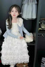 女童裙子套裝春秋2025新款兒童春裝學(xué)院風(fēng)穿搭小女孩韓系甜美衣服 上衣+裙子【套裝】 120 曬單實(shí)拍圖
