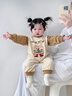 迪士尼（Disney）超萌網紅嬰兒服寶寶早秋衛(wèi)衣連體衣男寶2024新小月齡外穿服 漢堡 漢堡拼袖 90cm 曬單實拍圖