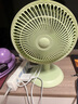 KYODO 鯨美多電風(fēng)扇桌面床頭風(fēng)扇帶夾子電風(fēng)扇小型學(xué)生宿舍辦公室家用桌面床頭靜音充電電扇臺式夾式風(fēng)扇 淺綠色臺扇【升級五葉款】 1.3米線(xiàn) 曬單實(shí)拍圖
