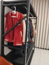 冰歌（Bing Ge）貨架衣柜簡易家用金屬服裝展示架干洗店鋼制開放式掛衣架衣服架子 白色【中間桿1根+二層防塵板】 100*40*200CM-單根掛桿150KG 曬單實拍圖