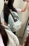杰斯伯學(xué)院風大容量雙肩包男女學(xué)生背包初高中大學(xué)生電腦書包 青漾【正品驗證】 側(cè)袋＋隔層 曬單實拍圖
