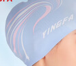 英發(fā)（YINGFA）游泳帽長發(fā)硅膠男女通用內(nèi)顆粒護發(fā)護耳防水防滑舒適游泳帽 柔藍 曬單實拍圖