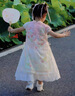 萌乎小冰莓新中式女童國風(fēng)漢服夏季2025新款短袖仙女裙 粉色   110 曬單實(shí)拍圖